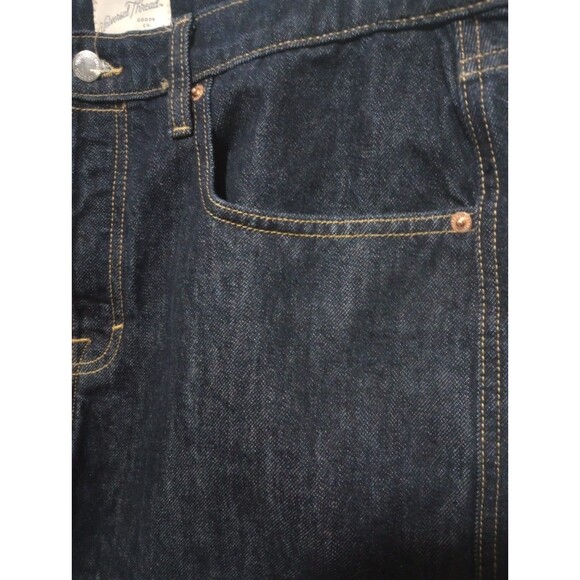 Dark Wash Denim Mini Skirt Women's 16R Blue Jean Button Fly 5-Pocket School Fall - Picture 3 of 10